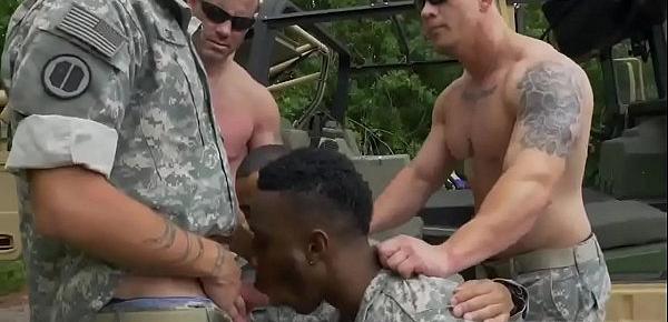  Naked male military and older soldier fucks gay recruit first time